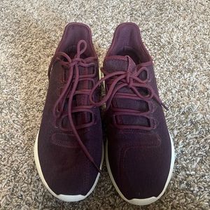 Maroon Adidas Tubular Sneakers